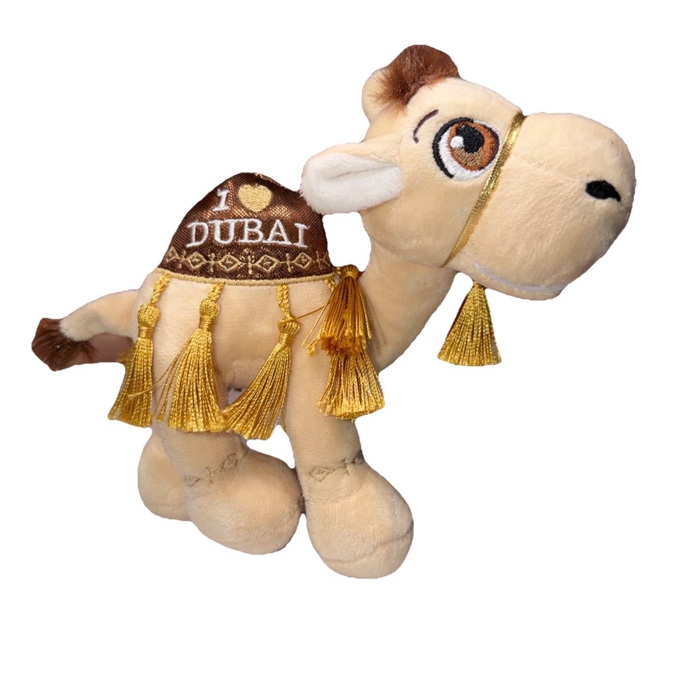 New Al Jaber Gallery I LOVE DUBAI Camel Plush Stuffed Animal Toy Soft 7"